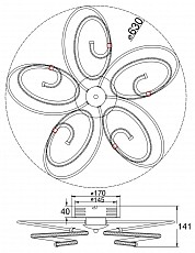 Потолочная люстра Freya Blossom FR6017CL-L60CH