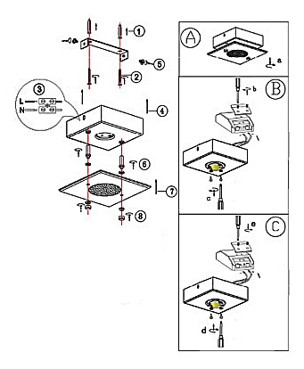 Накладной светильник Globo Berto 49200-1