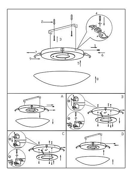 Накладной светильник Globo Louise 48175-12