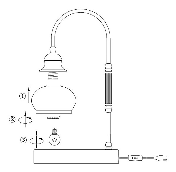Настольная лампа декоративная Globo Nostalgika 6900-1T