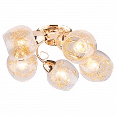 Потолочная люстра Arte Lamp Serpentina A5006PL-5GO