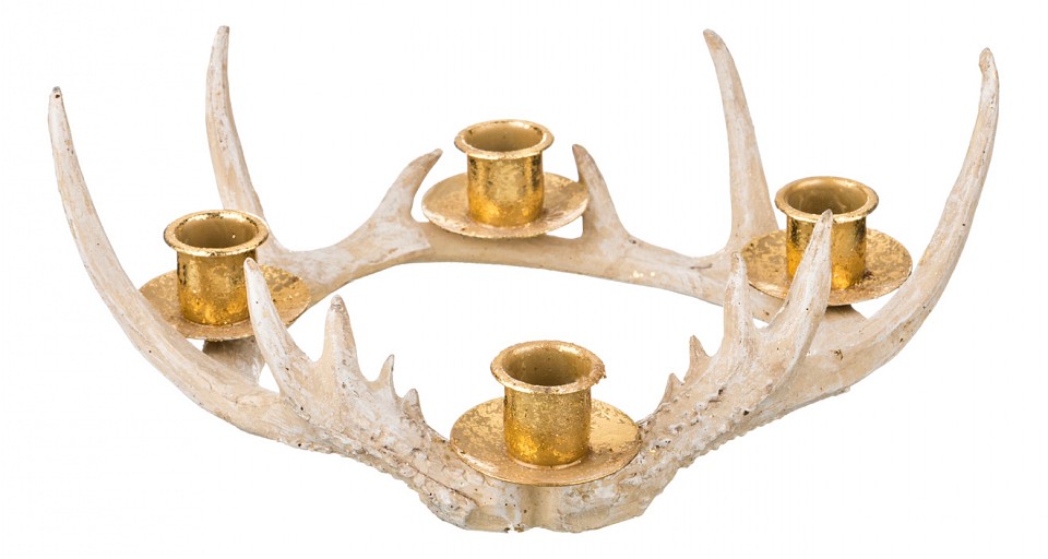 Подсвечник декоративный (26х18х10 см) Рога 233-176