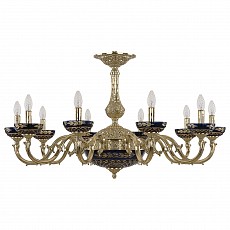 Подвесная люстра Bohemia Ivele Crystal 7201 72101P/10/300 G P Amber-Blue/H-1J
