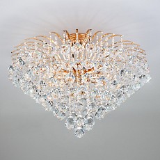 Потолочная люстра Eurosvet Ostiniya 3299/9 золото/прозрачный хрусталь Strotskis