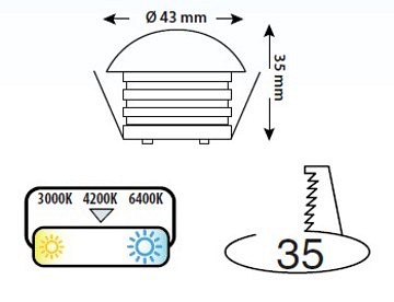 Встраиваемый светильник Horoz Electric Rita HRZ00002303