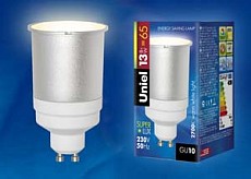 Лампа компактная люминесцентная Uniel  GU10 13Вт 2700K 03168