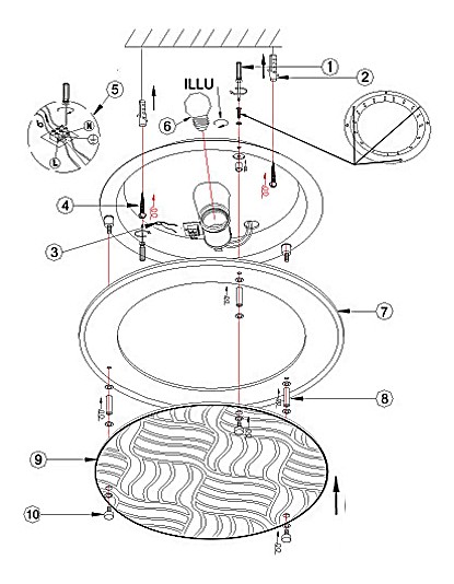 Накладной светильник Globo Marie 48160