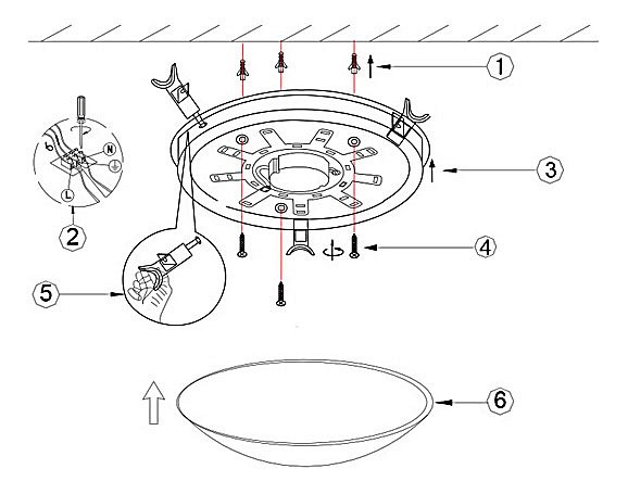 Накладной светильник Globo Palila 40427