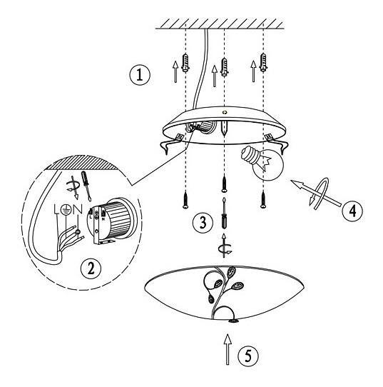 Накладной светильник Globo Burgundy 40404-1