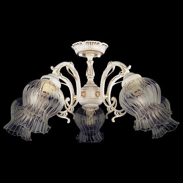 Люстра на штанге Eurosvet 9550 9550/5 белый с золотом