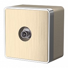 ТВ-розетка оконечная Werkel Gallant (шампань рифленый) WL15-21-01 (шампань рифленый)