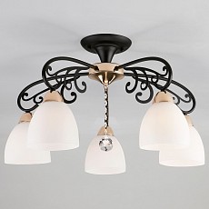 Потолочная люстра Eurosvet Arabella 70087/5 черный/золото
