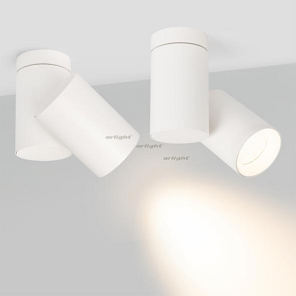 Светильник на штанге Arlight SP-POLO-SURFACE-TURN-R85-15W Warm3000 (WH-WH, 40 deg) 027570