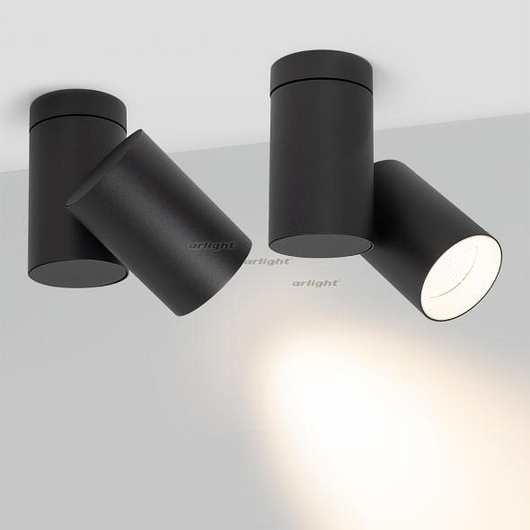 Светильник на штанге Arlight SP-POLO-SURFACE-TURN-R85-15W Warm3000 (BK-WH, 40 deg) 027567