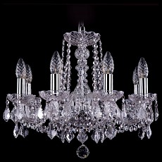 Подвесная люстра Bohemia Ivele Crystal 1402 1402/8/160/Ni/Leafs