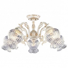 Люстра на штанге Eurosvet 9550 9550/5 белый с золотом