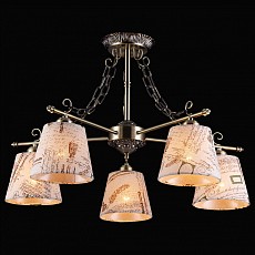 Люстра на штанге Natali Kovaltseva Alps ALPS I 11436/5С ANTIQUE