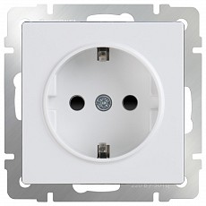 Розетка с заземлением Werkel белая WL01-10-01