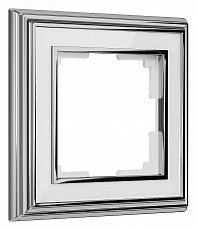 Рамка на 1 пост Werkel хром/белый W0011331