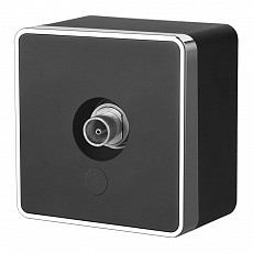 ТВ-розетка оконечная Werkel  WL15-21-01 (черный)