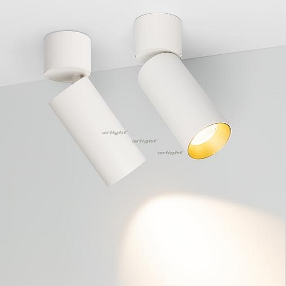 Светильник на штанге Arlight SP-POLO-SURFACE-FLAP-R65-8W Day4000 (WH-GD, 40 deg) 027529