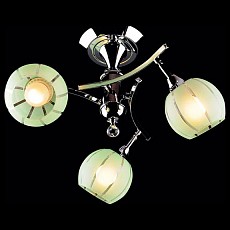 Люстра на штанге Eurosvet 3353-3457 3353/3 хром/зеленый