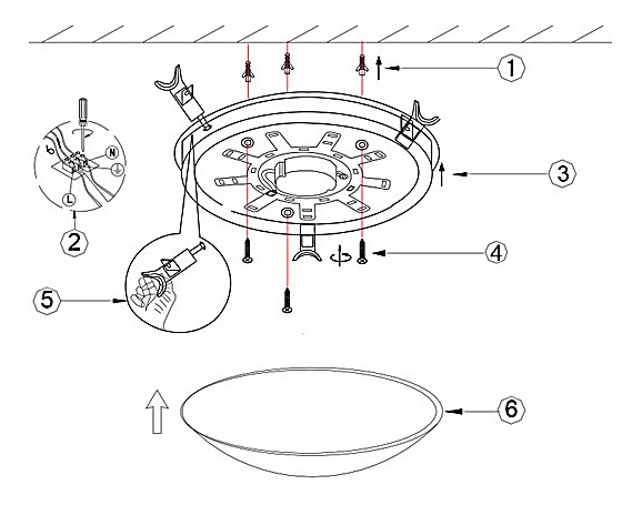 Накладной светильник Globo Palila 40424