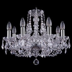 Подвесная люстра Bohemia Ivele Crystal 1406 1406/8/160/Ni/Leafs