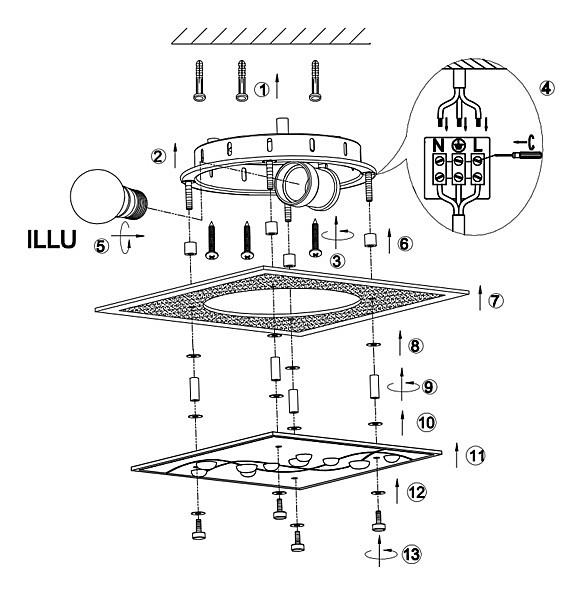 Накладной светильник Globo Ballerina 48072