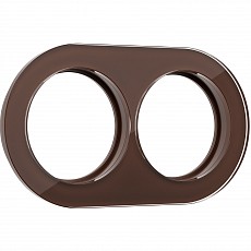 Рамка на 2 поста Werkel  WL21-frame-02 (коричневый)