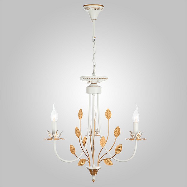Подвесная люстра Eurosvet Flora 60023/3 белый с золотом