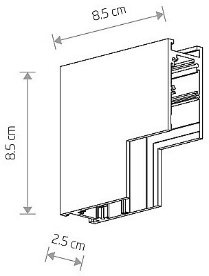 Соединитель угловой L-образный для треков Nowodvorski Lvm Inside 10165