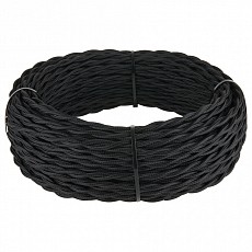 Провод электропитания Werkel  Ретро кабель витой 3х1,5 (черный)