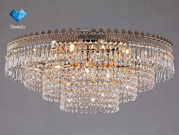 Потолочная люстра Eurosvet 10078 10078/10 золото/прозрачный хрусталь Strotskis