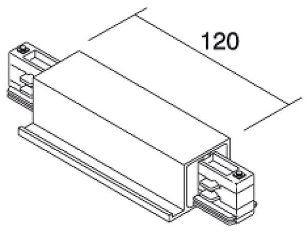 Соединитель линейный для треков Deko-Light straight connector with power supply option for wing track 333211