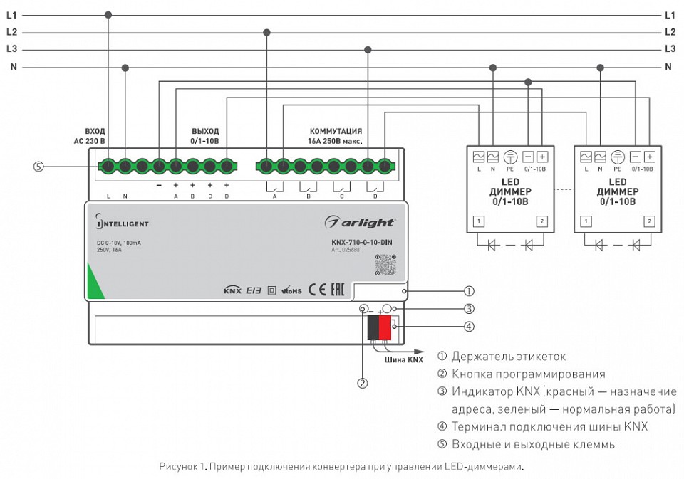 Диммер дали схема подключения