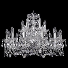 Подвесная люстра Bohemia Ivele Crystal 1402 1402/12+6/240/Ni