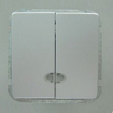 Выключатель двухклавишный без рамки Imex 1188L 1188L-S340