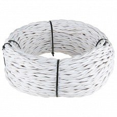 Провод электропитания Werkel  Ретро кабель витой 3х1,5 (белый)