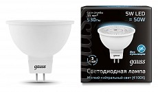 Лампа светодиодная Gauss  GU5.3 5Вт 4100K 101505205