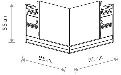 Соединитель угловой L-образный для треков Nowodvorski Lvm 10164