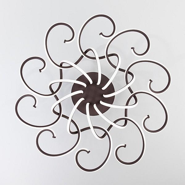 Потолочная люстра Eurosvet Floret 90136/10 чёрный кофе 300W