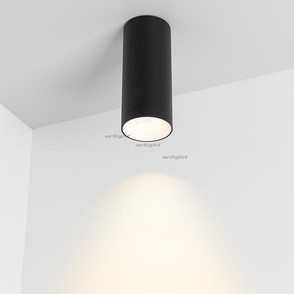 Накладной светильник Arlight SP-POLO-SURFACE-R65-8W Day4000 (BK-WH, 40 deg) 027501