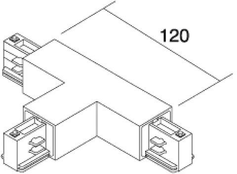 Соединитель T-образный для треков Deko-Light T-connector square left 555631