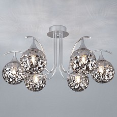 Люстра на штанге Eurosvet Clio 70102/6 серебро