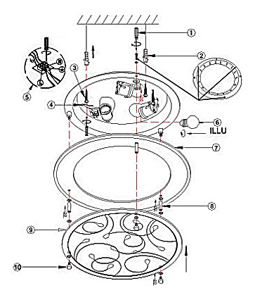 Накладной светильник Globo Brenda 40409-3