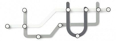 Вешалка настенная (57х3х21 см) Subway 318187-023