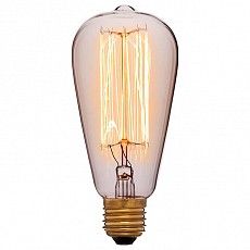 Лампа накаливания Sun Lumen ST64 E27 40Вт 2200K 051-910