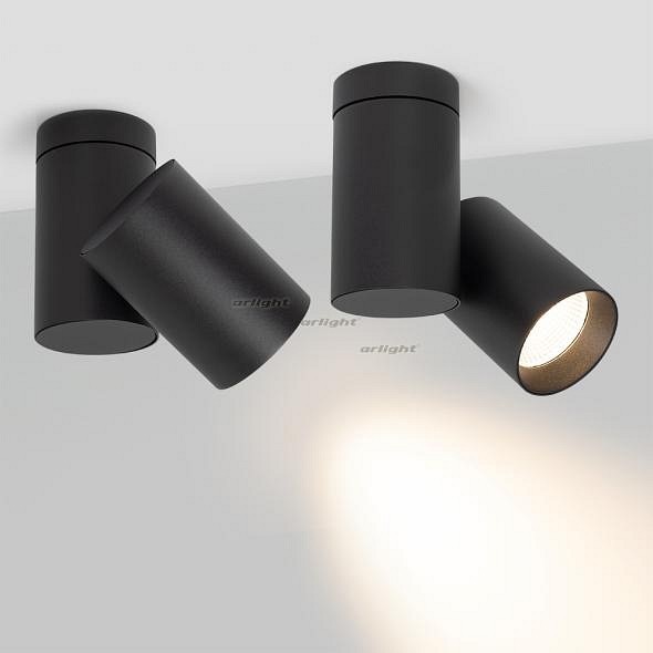 Светильник на штанге Arlight SP-POLO-SURFACE-TURN-R85-15W Warm3000 (BK-BK, 40 deg) 027566