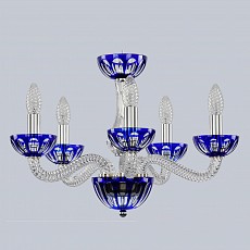 Подвесная люстра Bohemia Ivele Crystal Ivele Crystal 2 1309/5/165 Ni Cl/Clear-Blue/H-1H